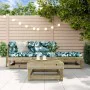 4-piece garden furniture set with impregnated pine wood cushions by vidaXL, Garden sets - Ref: Foro24-3186017, Price: 328,08 ...