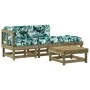 4-piece garden furniture set with impregnated pine wood cushions by vidaXL, Garden sets - Ref: Foro24-3186017, Price: 328,08 ...