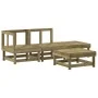4-piece garden furniture set with impregnated pine wood cushions by vidaXL, Garden sets - Ref: Foro24-3186017, Price: 328,08 ...