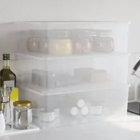 Cajas de almacenaje apilables 3 uds plástico 25 L de vidaXL, Cestas para almacenaje - Ref: Foro24-154988, Precio: 57,70 €, De...