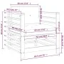 Garden armchairs with cushions 2 units solid gray pine wood by vidaXL, Modular outdoor sofas - Ref: Foro24-825676, Price: 171...