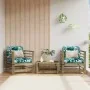 Garden armchairs with cushions 2 pcs impregnated pine wood by vidaXL, Modular outdoor sofas - Ref: Foro24-825680, Price: 153,...