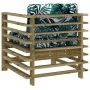 Garden armchairs with cushions 2 pcs impregnated pine wood by vidaXL, Modular outdoor sofas - Ref: Foro24-825680, Price: 153,...
