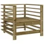 Garden armchairs with cushions 2 pcs impregnated pine wood by vidaXL, Modular outdoor sofas - Ref: Foro24-825680, Price: 153,...