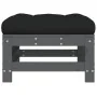 Garden stool with cushion made of solid gray pine wood by vidaXL, Modular outdoor sofas - Ref: Foro24-825669, Price: 87,41 €,...