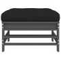 Gartenhocker mit Kissen aus massivem Kiefernholz in Grau von vidaXL, Modulare Sofas für den Außenbereich - Ref: Foro24-825669...