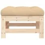 Gartenhocker mit Kissen aus massivem Kiefernholz von vidaXL, Modulare Sofas für den Außenbereich - Ref: Foro24-825667, Preis:...