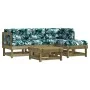 5-piece garden furniture set with impregnated pine wood cushions by vidaXL, Garden sets - Ref: Foro24-3185793, Price: 419,23 ...