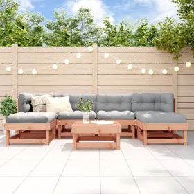 7-piece garden furniture set with Douglas fir wood cushions by vidaXL, Garden sets - Ref: Foro24-3185925, Price: 533,28 €, Di...