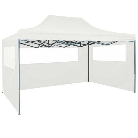 Faltzelt für Feiern mit 3 Wänden weiß 3x4,5 m von vidaXL, Zelte und Pavillons - Ref: Foro24-48871, Preis: 169,93 €, Rabatt: %