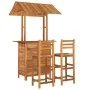 Juego muebles de bar de jardín 3 piezas madera maciza de acacia de vidaXL, Conjuntos de jardín - Ref: Foro24-3116004, Precio:...
