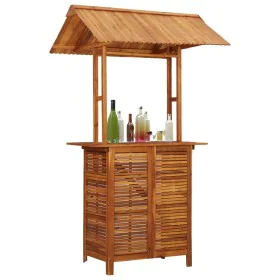 Garden bar table with acacia wood roof 113x106x217 cm by vidaXL, Garden tables - Ref: Foro24-45909, Price: 374,12 €, Discount: %