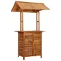 Mesa de bar jardín con tejado madera de acacia 113x106x217 cm de vidaXL, Mesas de jardín - Ref: Foro24-45909, Precio: 374,60 ...