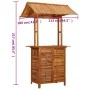 Mesa de bar jardín con tejado madera de acacia 113x106x217 cm de vidaXL, Mesas de jardín - Ref: Foro24-45909, Precio: 374,60 ...