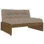 Garden furniture set 2 pieces and honey brown solid wood cushions by vidaXL, Garden sets - Ref: Foro24-3186133, Price: 385,87...