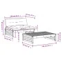 Garden furniture set 2 pieces and honey brown solid wood cushions by vidaXL, Garden sets - Ref: Foro24-3186133, Price: 385,87...
