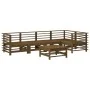 Garden furniture set 6 pieces and honey brown solid wood cushions by vidaXL, Garden sets - Ref: Foro24-3186007, Price: 661,52...