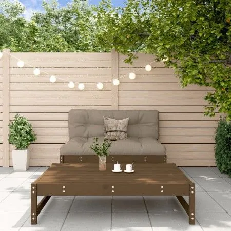 Gartenmöbel-Set 2-teilig und honigbraune Massivholzkissen von vidaXL, Gartensets - Ref: Foro24-3186105, Preis: 369,86 €, Raba...