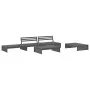 5-teiliges Gartenmöbel-Set und graue Massivholzkissen von vidaXL, Gartensets - Ref: Foro24-3186146, Preis: 972,48 €, Rabatt: %