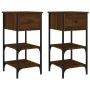Nightstands 2 pcs oak brown engineered wood 34x36x70 cm by vidaXL, Nightstands - Ref: Foro24-825982, Price: 75,93 €, Discount: %