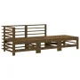 3-piece garden sofa set with honey brown wooden cushions by vidaXL, Garden sets - Ref: Foro24-3186035, Price: 325,74 €, Disco...