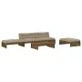 Juego muebles jardín 5 pzas y cojines madera maciza marrón miel de vidaXL, Conjuntos de jardín - Ref: Foro24-3186147, Precio:...