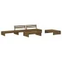Juego muebles jardín 5 pzas y cojines madera maciza marrón miel de vidaXL, Conjuntos de jardín - Ref: Foro24-3186147, Precio:...