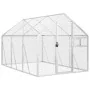 Pajarera de aluminio color plateado 1,79x3x1,85 m de vidaXL, Pies y jaulas para pájaros - Ref: Foro24-3155796, Precio: 404,75...