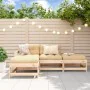 4-teiliges Gartenmöbel-Set und Massivholzkissen von vidaXL, Gartensets - Ref: Foro24-3186018, Preis: 277,71 €, Rabatt: %