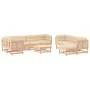 Juego de muebles de jardín 10 piezas y cojines madera maciza de vidaXL, Conjuntos de jardín - Ref: Foro24-3186074, Precio: 81...