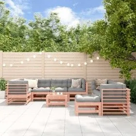 10-piece garden furniture set with Douglas fir wood cushions by vidaXL, Garden sets - Ref: Foro24-3186100, Price: 919,25 €, D...