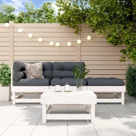 4-piece garden furniture set with solid white wood cushions by vidaXL, Garden sets - Ref: Foro24-3186012, Price: 316,45 €, Di...