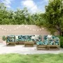 Juego muebles jardín 10 pzas y cojines madera pino impregnada de vidaXL, Conjuntos de jardín - Ref: Foro24-3186080, Precio: 9...
