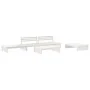 5-teiliges Gartenmöbel-Set und weiße Massivholzkissen von vidaXL, Gartensets - Ref: Foro24-3186145, Preis: 946,70 €, Rabatt: %