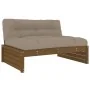 Garden furniture set 4 pieces and honey brown solid wood cushions by vidaXL, Garden sets - Ref: Foro24-3186140, Price: 811,37...