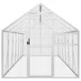 Pajarera de aluminio color plateado 1,79x6x1,85 m de vidaXL, Pies y jaulas para pájaros - Ref: Foro24-3155798, Precio: 549,80...