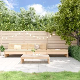 4-piece garden furniture set and solid wood cushions by vidaXL, Garden sets - Ref: Foro24-3186137, Price: 572,72 €, Discount: %