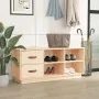 Banco zapatero madera maciza de pino 100x34x45 cm de vidaXL, Zapateros y organizadores de calzado - Ref: Foro24-820177, Preci...