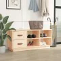 Shoe bench solid pine wood 100x34x45 cm by vidaXL, Shoe racks and shoe organizers - Ref: Foro24-820177, Price: 76,58 €, Disco...