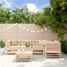6-piece garden furniture set with solid wood cushions by vidaXL, Garden sets - Ref: Foro24-3186004, Price: 521,57 €, Discount: %