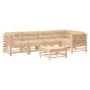 Juego de muebles de jardín 6 piezas y cojines madera maciza de vidaXL, Conjuntos de jardín - Ref: Foro24-3186004, Precio: 521...