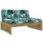 Garden furniture set 2 pieces and cushions made of impregnated pine wood by vidaXL, Garden sets - Ref: Foro24-3186136, Price:...