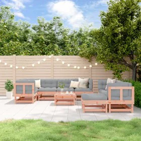 10-piece garden furniture set with Douglas fir wood cushions by vidaXL, Garden sets - Ref: Foro24-3186079, Price: 826,19 €, D...