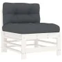 6-piece garden furniture set and white solid wood cushions by vidaXL, Garden sets - Ref: Foro24-3186005, Price: 613,22 €, Dis...