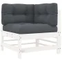 6-piece garden furniture set and white solid wood cushions by vidaXL, Garden sets - Ref: Foro24-3186005, Price: 613,22 €, Dis...