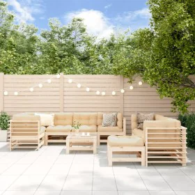 10-piece garden furniture set and solid wood cushions by vidaXL, Garden sets - Ref: Foro24-3186095, Price: 886,14 €, Discount: %