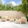 Juego de muebles de jardín 10 piezas y cojines madera maciza de vidaXL, Conjuntos de jardín - Ref: Foro24-3186095, Precio: 88...