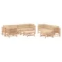 Juego de muebles de jardín 10 piezas y cojines madera maciza de vidaXL, Conjuntos de jardín - Ref: Foro24-3186095, Precio: 88...