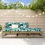 Garden sofa set 3 pieces and cushions made of impregnated pine wood by vidaXL, Modular outdoor sofas - Ref: Foro24-825603, Pr...
