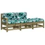 Garden sofa set 3 pieces and cushions made of impregnated pine wood by vidaXL, Modular outdoor sofas - Ref: Foro24-825603, Pr...